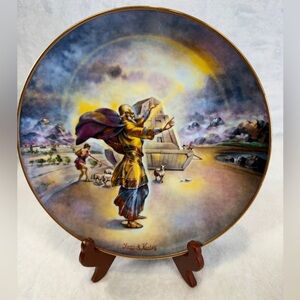ROYAL CORNWALL China "Noah and the Ark" Religious Plate by Yannis Koutsis № 5